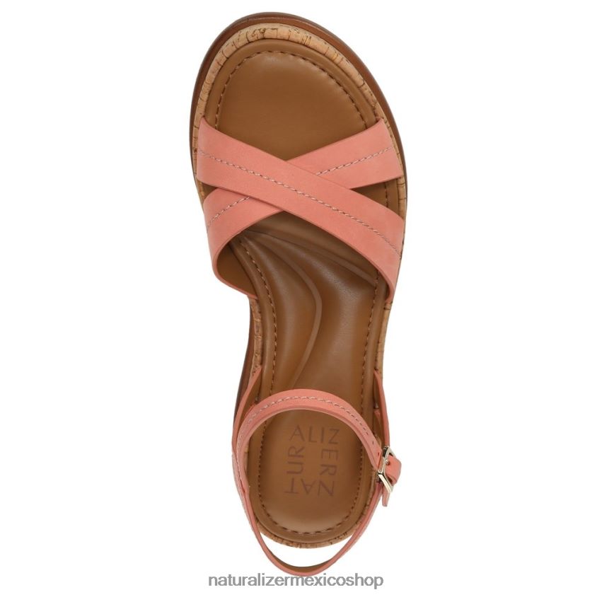 sandalias | sandalia rikki 60D4P0614 Naturalizer mujer cuero rosa melocotón coral