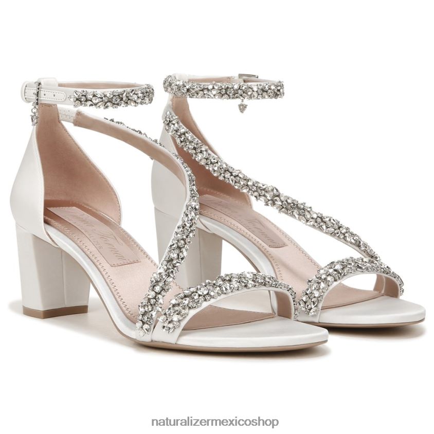 sandalias | sandalia de vestir ahava 60D4P0306 Naturalizer mujer tela blanca de seda