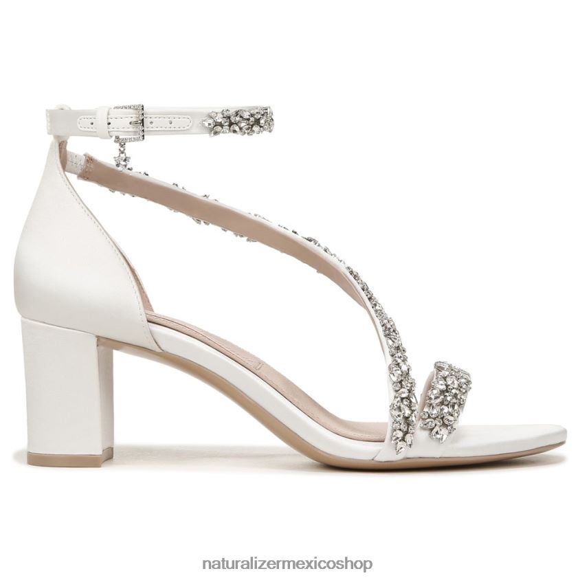 sandalias | sandalia de vestir ahava 60D4P0306 Naturalizer mujer tela blanca de seda
