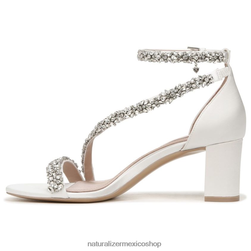 sandalias | sandalia de vestir ahava 60D4P0306 Naturalizer mujer tela blanca de seda