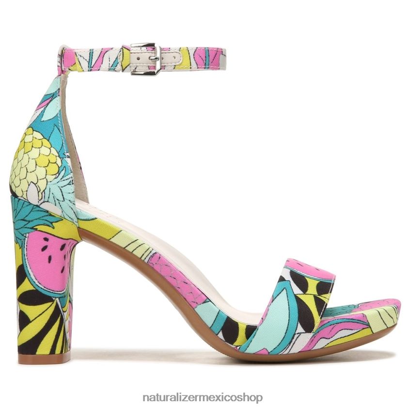 sandalias | sandalia de vestir alegría 60D4P075 Naturalizer mujer tela retro con estampado de frutas