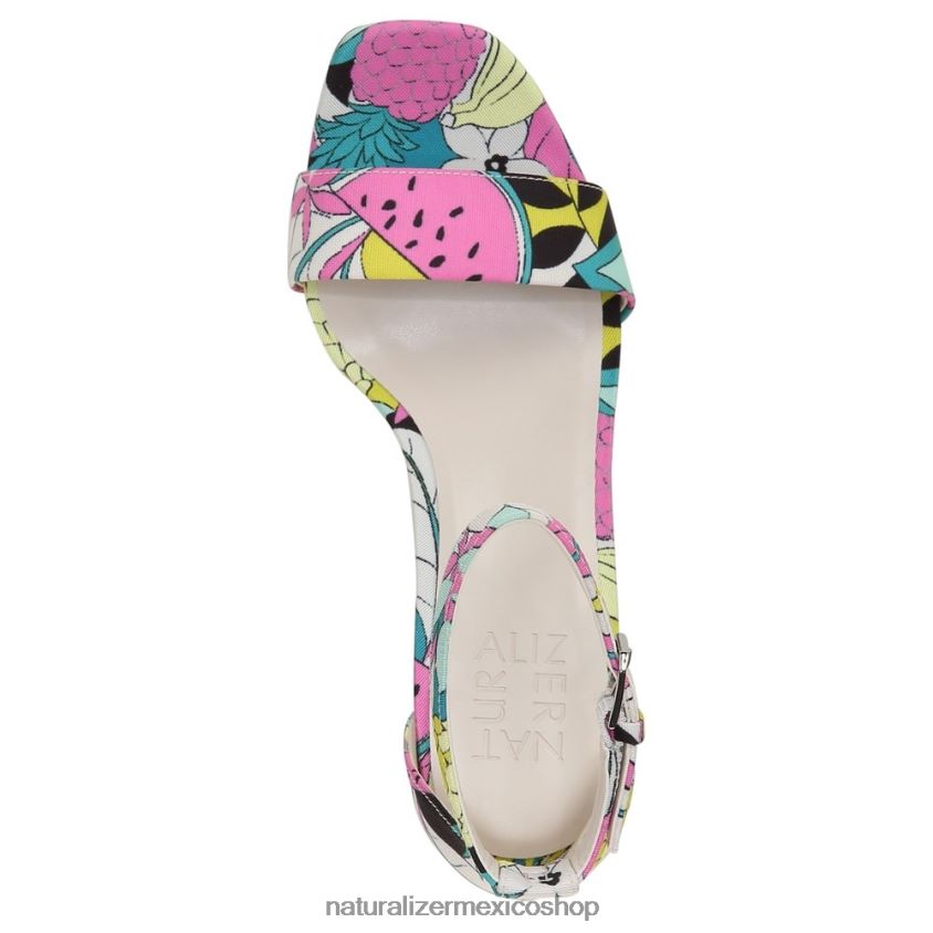 sandalias | sandalia de vestir alegría 60D4P075 Naturalizer mujer tela retro con estampado de frutas