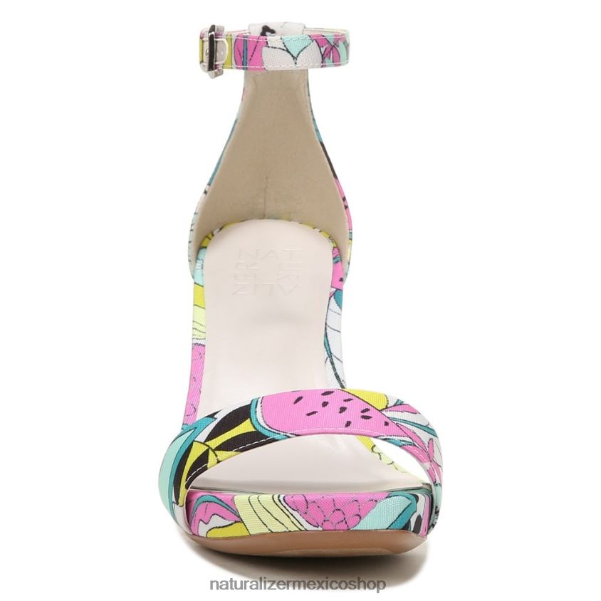 sandalias | sandalia de vestir alegría 60D4P075 Naturalizer mujer tela retro con estampado de frutas