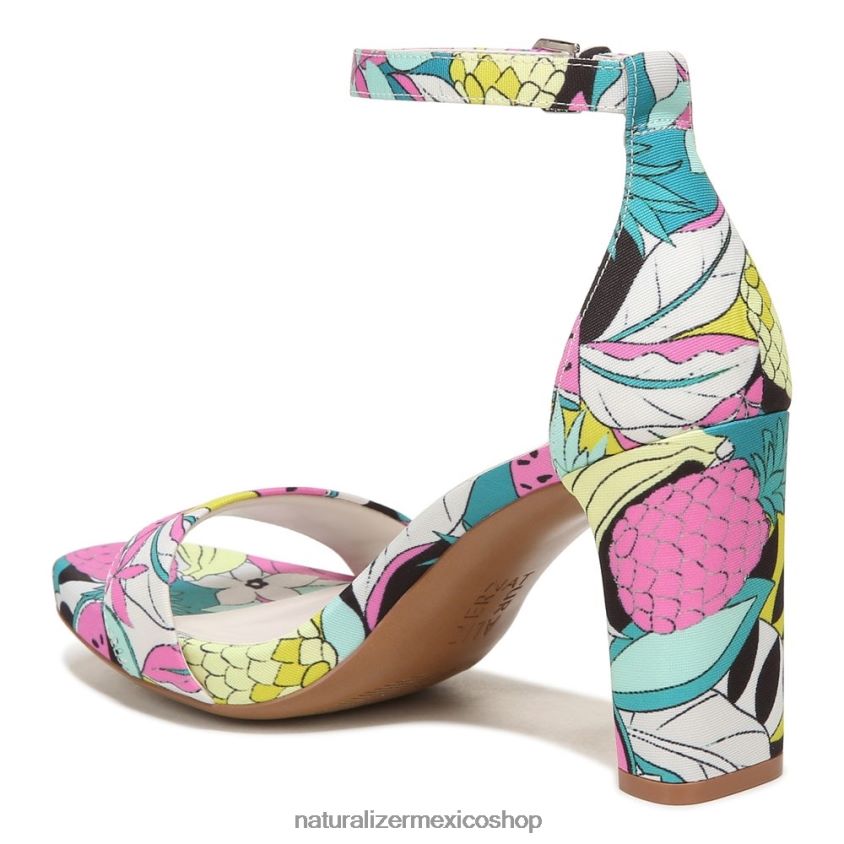 sandalias | sandalia de vestir alegría 60D4P075 Naturalizer mujer tela retro con estampado de frutas