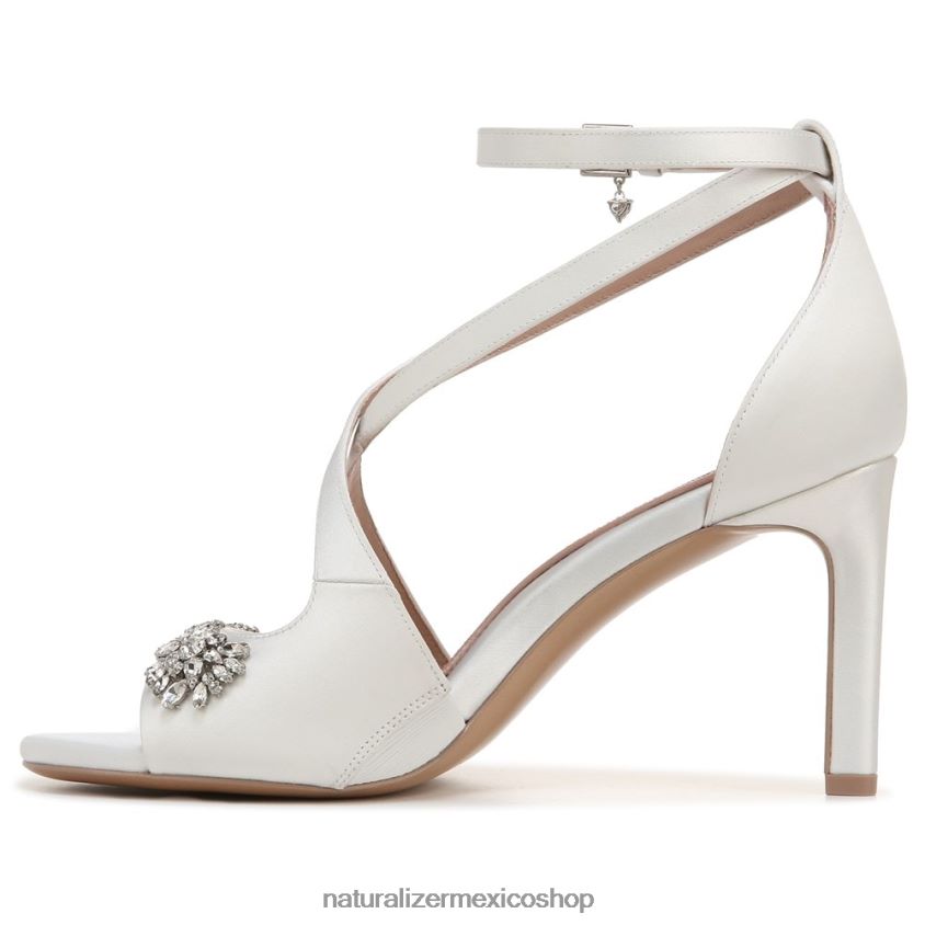 sandalias | sandalia de vestir amor 60D4P0299 Naturalizer mujer tela blanca de seda