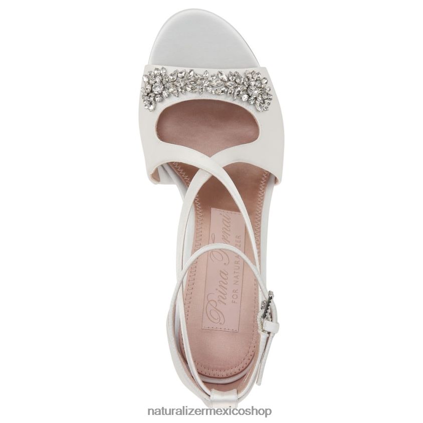 sandalias | sandalia de vestir amor 60D4P0299 Naturalizer mujer tela blanca de seda