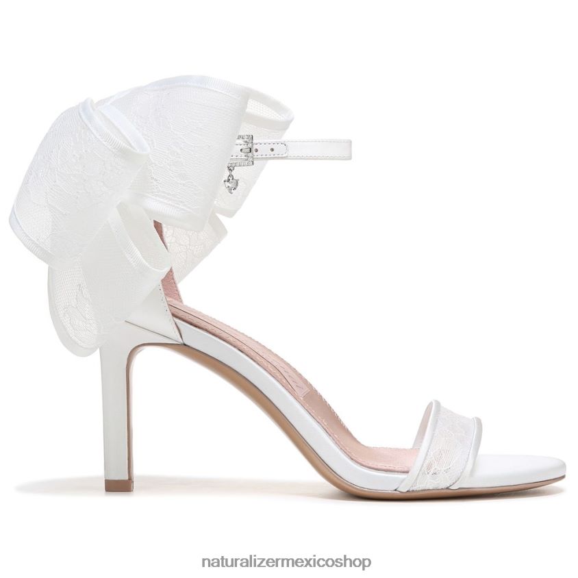 sandalias | sandalia de vestir amour 60D4P0313 Naturalizer mujer tela blanca de seda