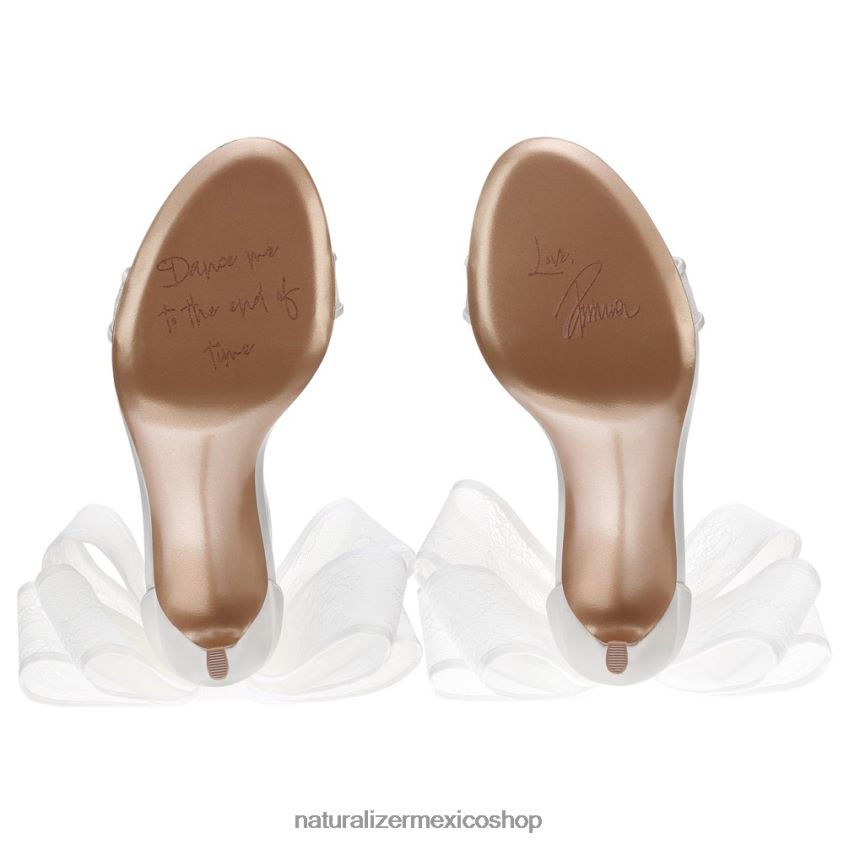 sandalias | sandalia de vestir amour 60D4P0313 Naturalizer mujer tela blanca de seda