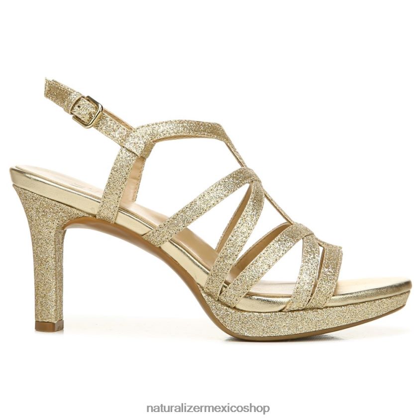 sandalias | sandalia de vestir baylor 60D4P0581 Naturalizer mujer oro brillo sintético