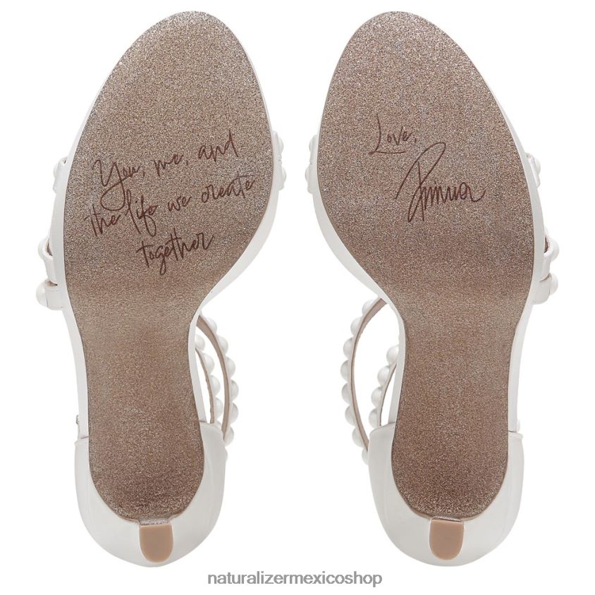 sandalias | sandalia de vestir de amor 60D4P0309 Naturalizer mujer tela blanca seda/perlas