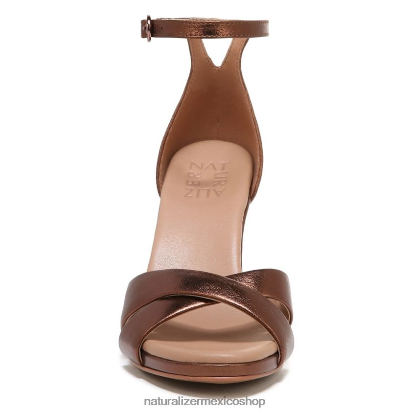 sandalias | sandalia de vestir lizbeth 60D4P0222 Naturalizer mujer cuero metalizado cobre oscuro