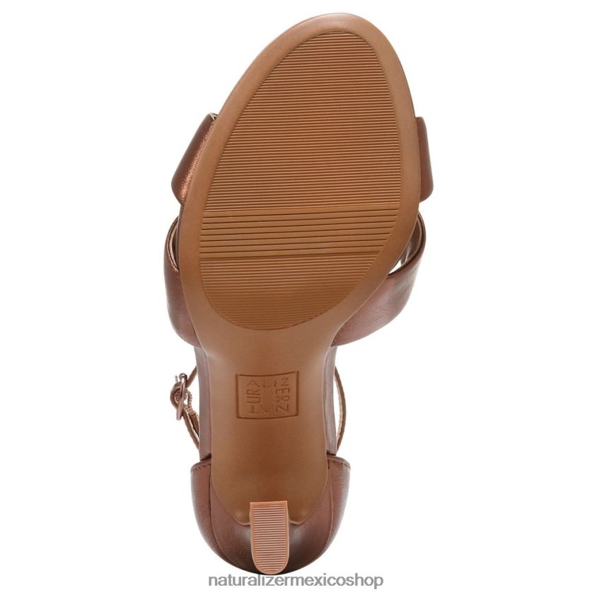 sandalias | sandalia de vestir lizbeth 60D4P0222 Naturalizer mujer cuero metalizado cobre oscuro