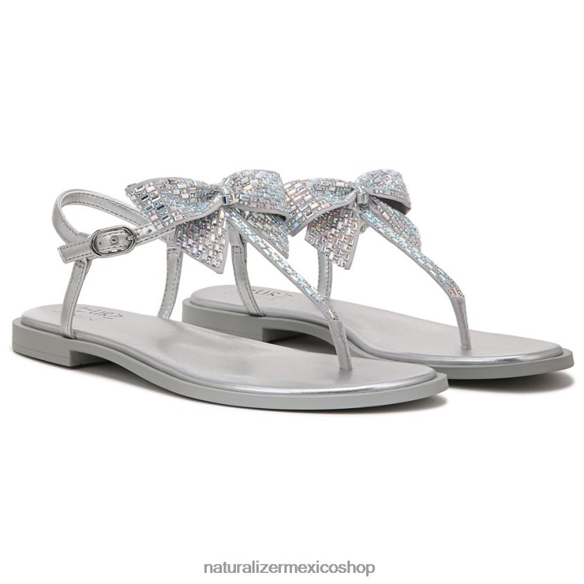 sandalias | sandalia de vestir florita 60D4P0662 Naturalizer mujer tela plateada