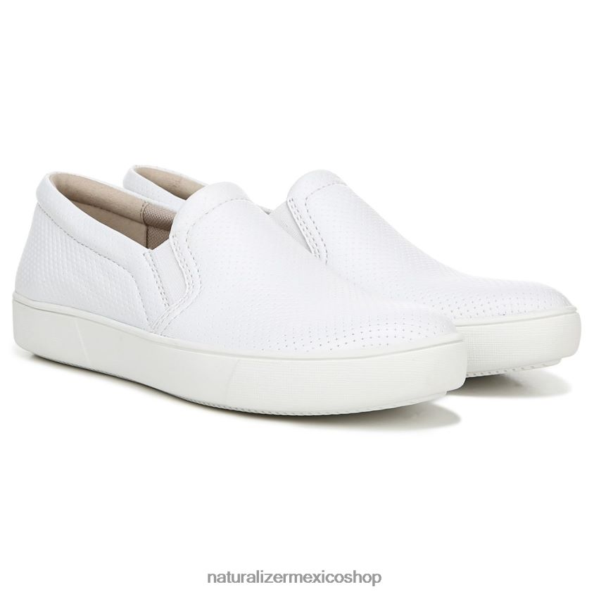 zapatillas | marianne slip en la zapatilla de deporte 60D4P0511 Naturalizer mujer cuero perforado blanco