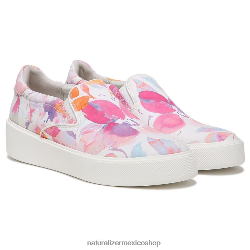 zapatillas | zapatillas sin cordones marianne 2.0 60D4P0354 Naturalizer mujer tela floral blanca/rosa