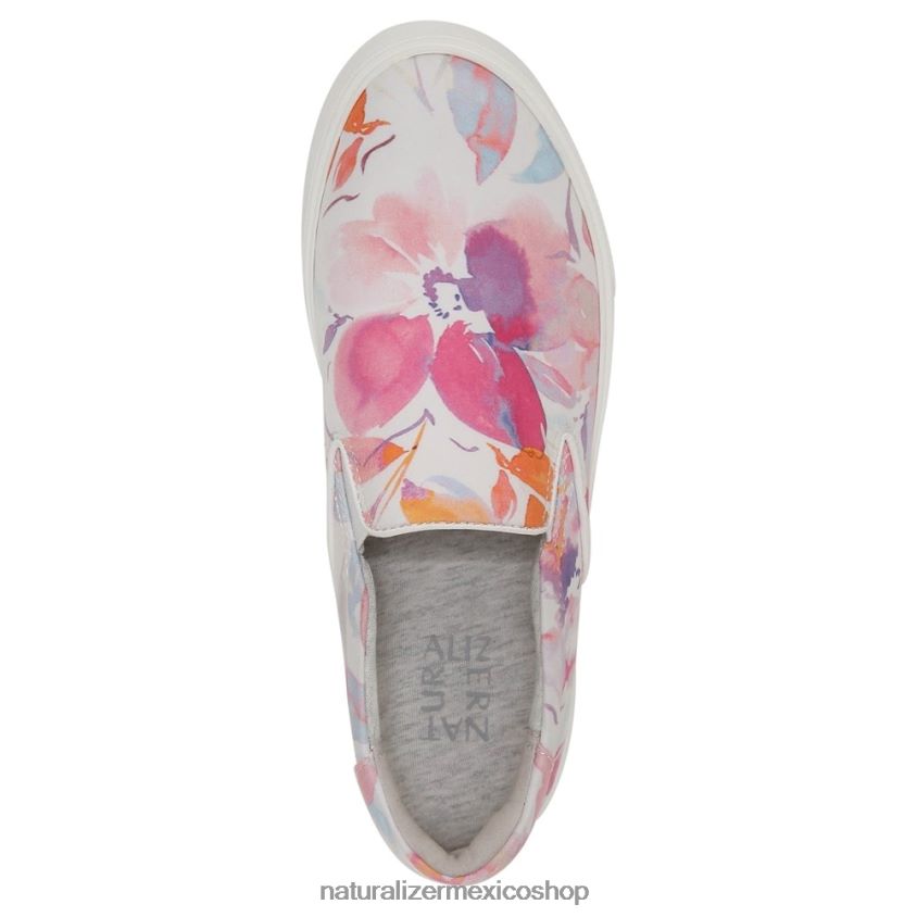 zapatillas | zapatillas sin cordones marianne 2.0 60D4P0354 Naturalizer mujer tela floral blanca/rosa
