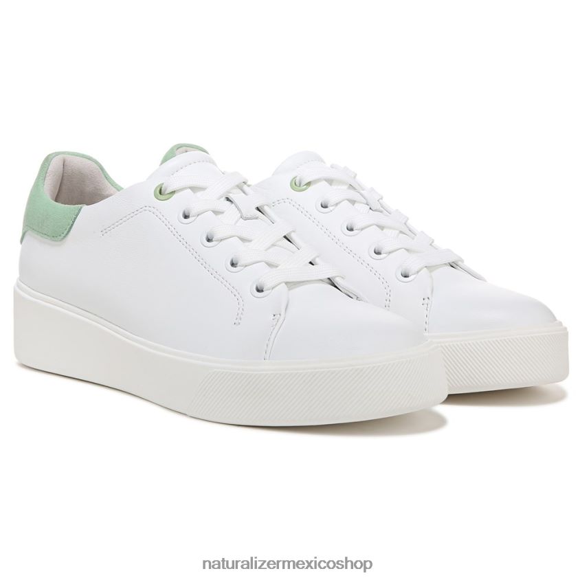 zapatillas | tenis morrison 2.0 con cordones 60D4P092 Naturalizer mujer cuero blanco/verde menta