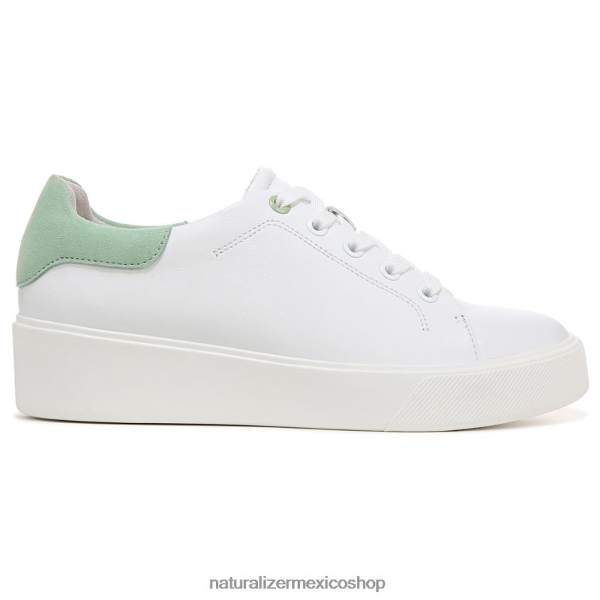 zapatillas | tenis morrison 2.0 con cordones 60D4P092 Naturalizer mujer cuero blanco/verde menta