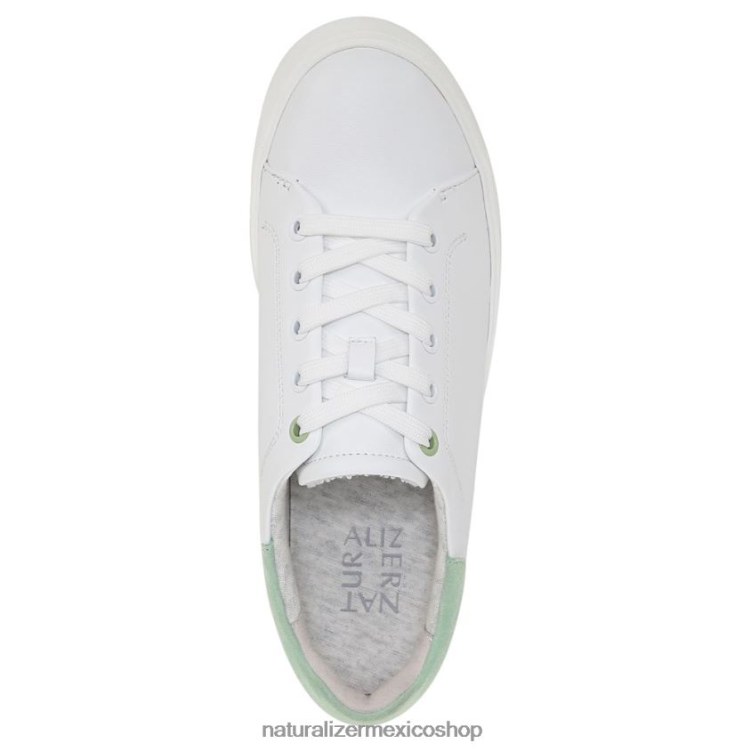zapatillas | tenis morrison 2.0 con cordones 60D4P092 Naturalizer mujer cuero blanco/verde menta