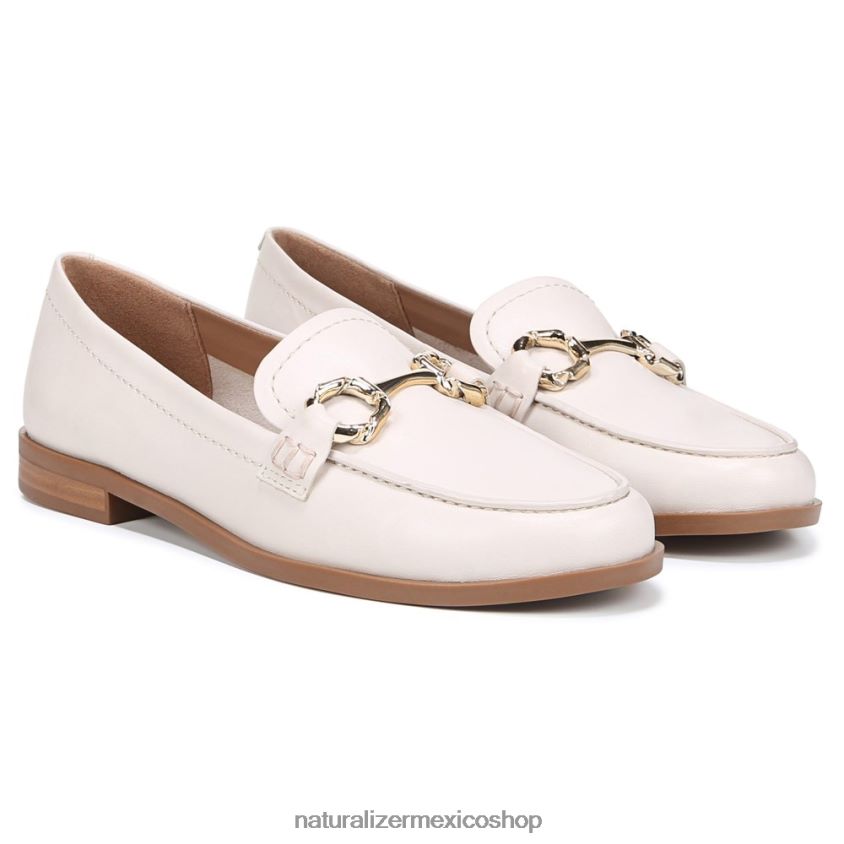 mocasines | holgazán stevie 60D4P0261 Naturalizer mujer cuero satinado beige perla
