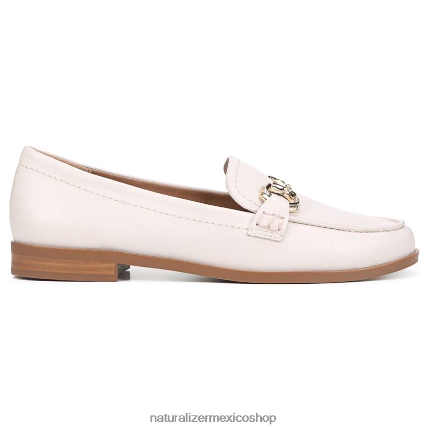 mocasines | holgazán stevie 60D4P0261 Naturalizer mujer cuero satinado beige perla