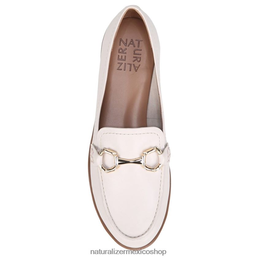 mocasines | holgazán stevie 60D4P0261 Naturalizer mujer cuero satinado beige perla