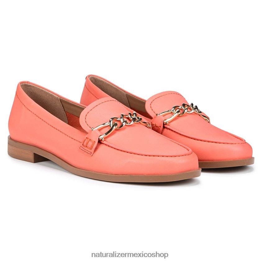 mocasines | mocasín aserrador 60D4P0404 Naturalizer mujer piel de melocotón coral
