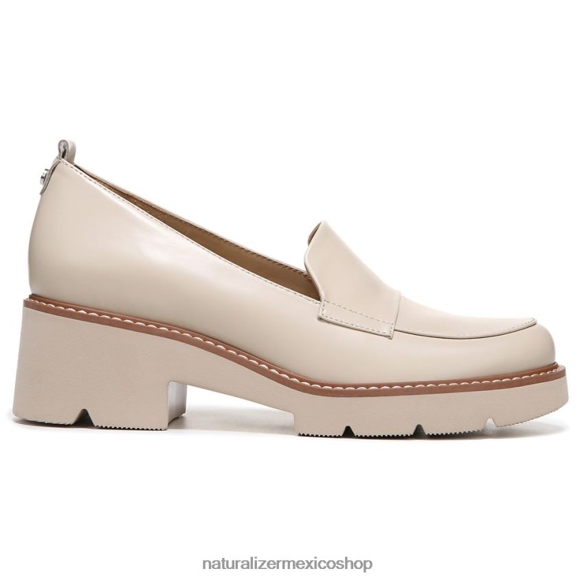 mocasines | mocasines con suela dentada Darry 60D4P0166 Naturalizer mujer cuero de piel de porcelana