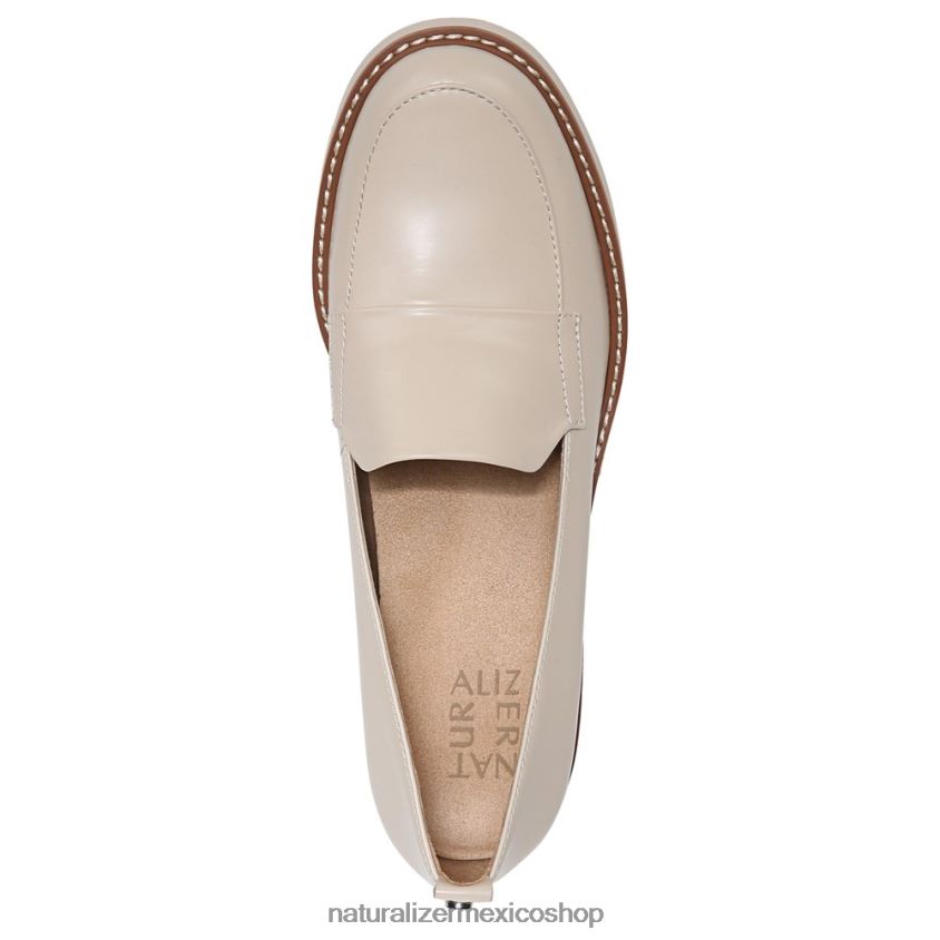mocasines | mocasines con suela dentada Darry 60D4P0166 Naturalizer mujer cuero de piel de porcelana