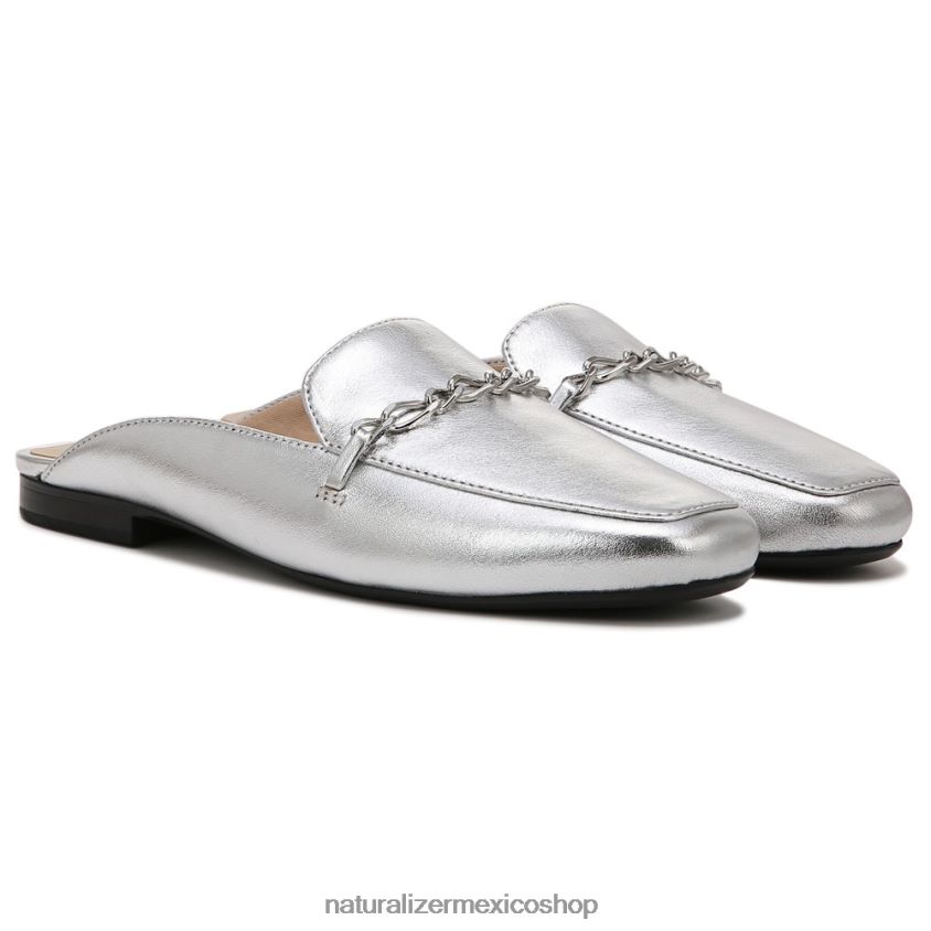 mulas | emiline mula 60D4P064 Naturalizer mujer cuero plateado