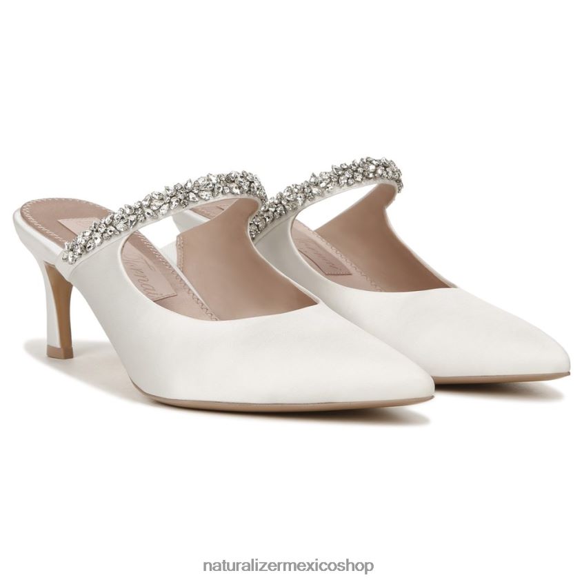 mulas | mule de vestir liefde 60D4P0316 Naturalizer mujer tela blanca de seda
