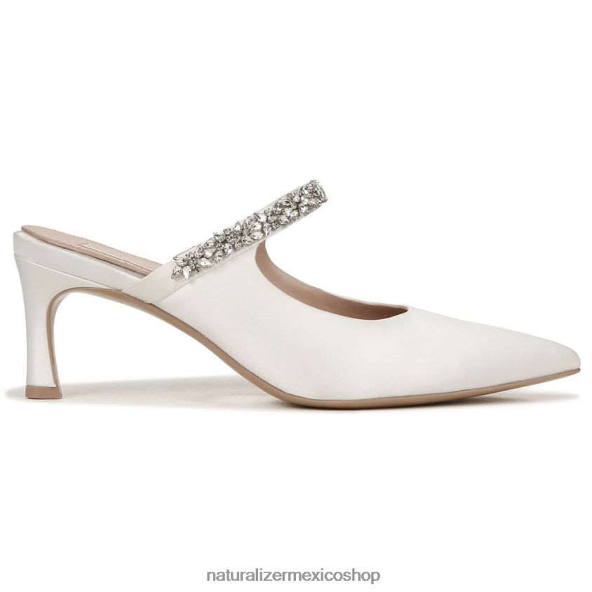 mulas | mule de vestir liefde 60D4P0316 Naturalizer mujer tela blanca de seda