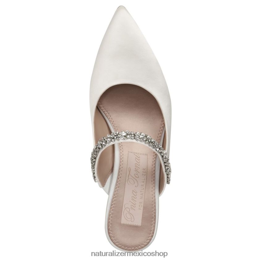mulas | mule de vestir liefde 60D4P0316 Naturalizer mujer tela blanca de seda