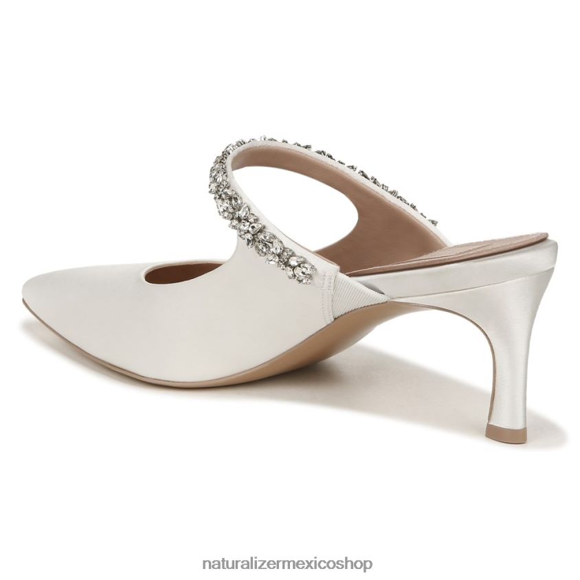 mulas | mule de vestir liefde 60D4P0316 Naturalizer mujer tela blanca de seda