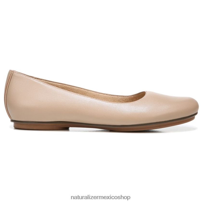pisos | bailarinas maxwell 60D4P0175 Naturalizer mujer crema brulée de cuero