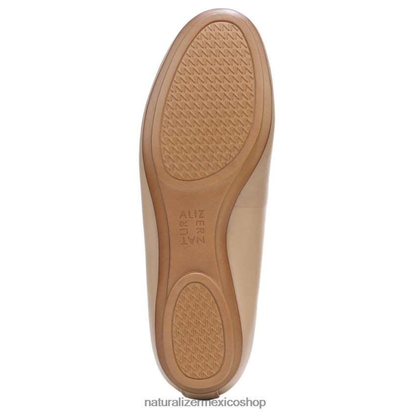 pisos | bailarinas maxwell 60D4P0175 Naturalizer mujer crema brulée de cuero
