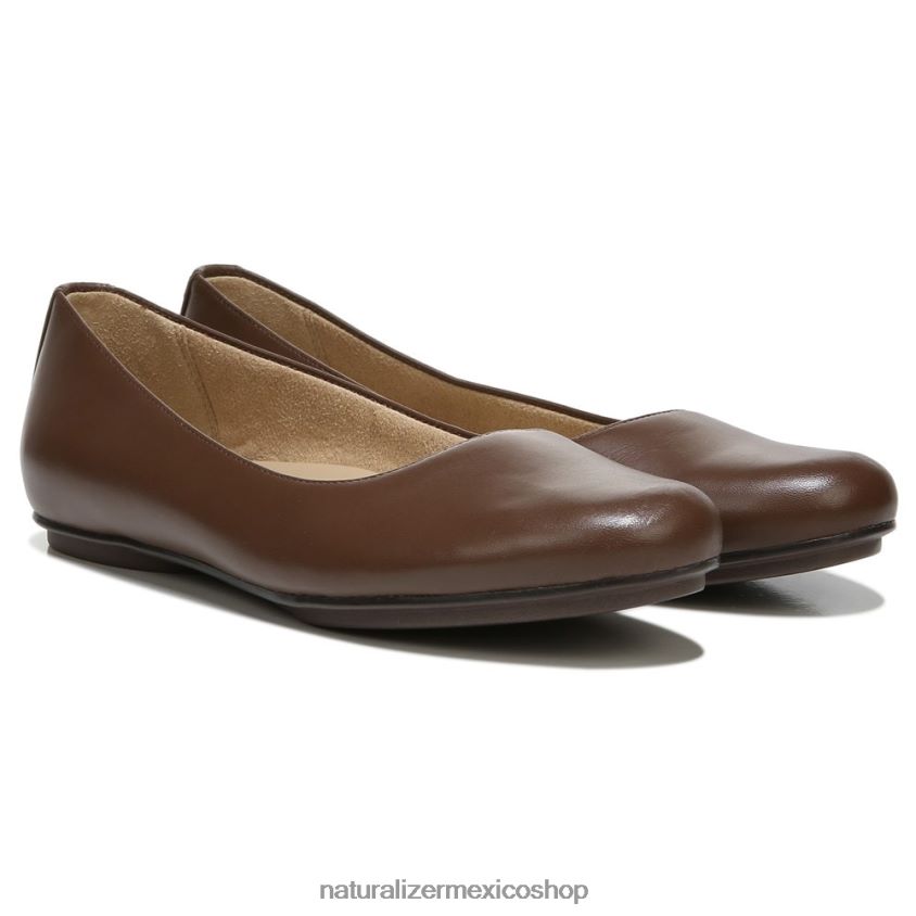 pisos | bailarinas maxwell 60D4P0178 Naturalizer mujer cuero de cacao