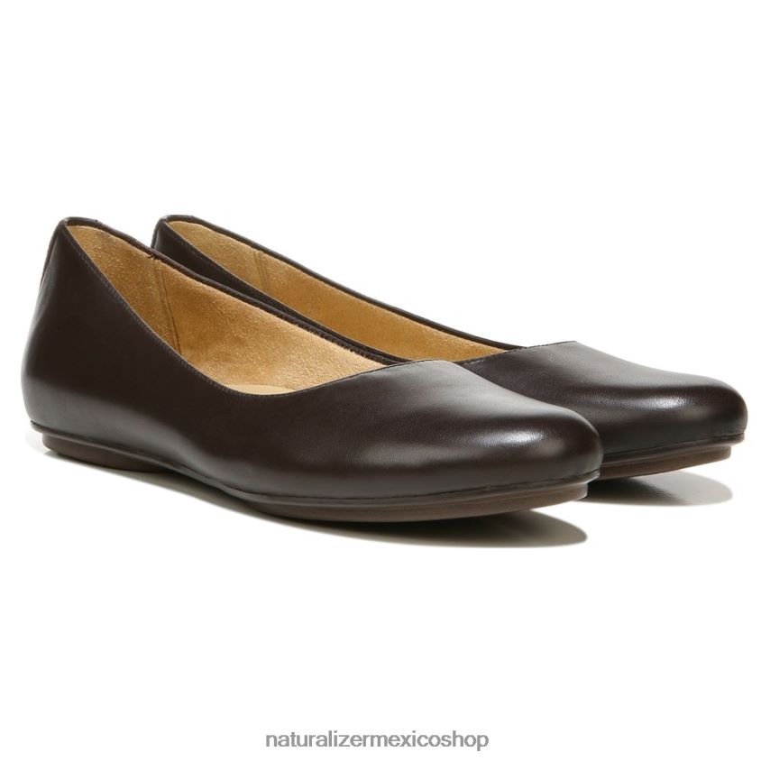 pisos | bailarinas maxwell 60D4P0180 Naturalizer mujer cuero marrón bosque