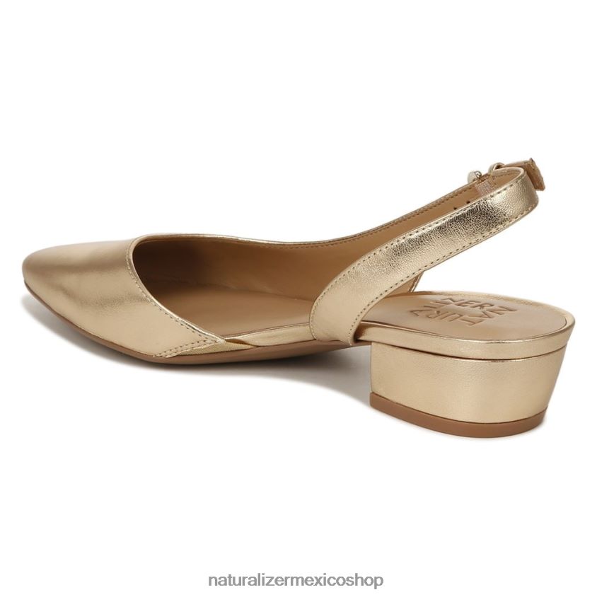 pisos | bancos puntiagudos planos 60D4P087 Naturalizer mujer cuero dorado oscuro