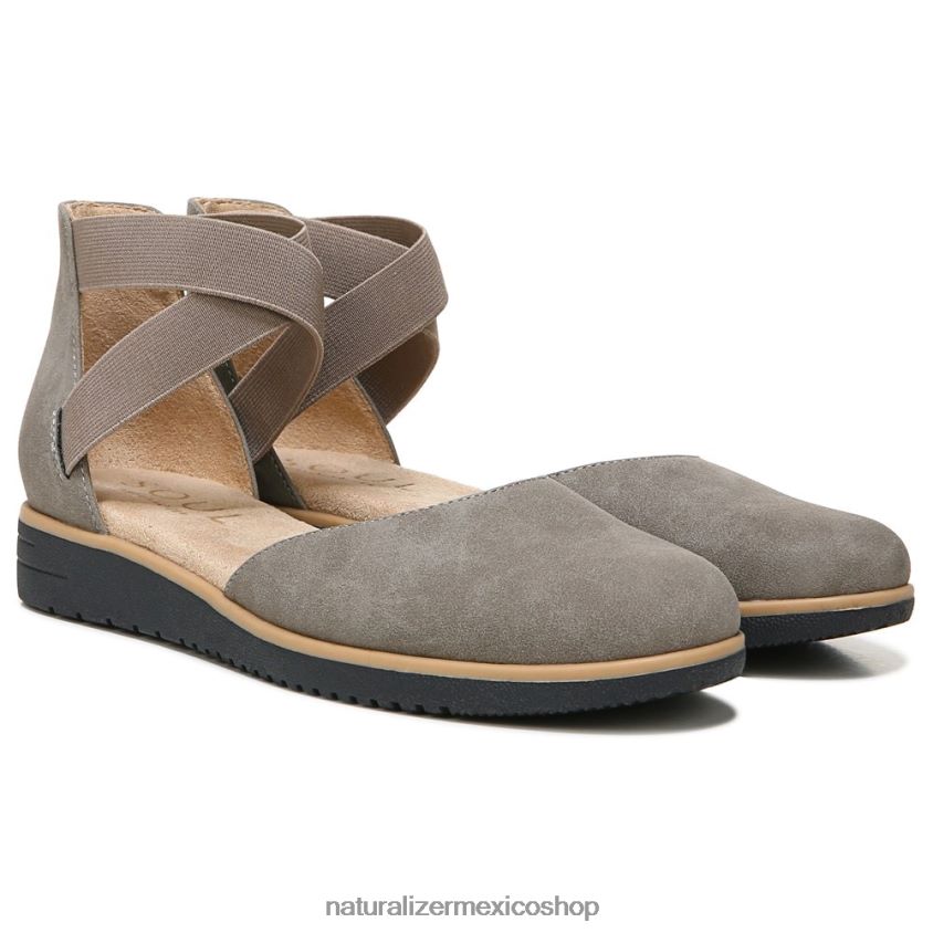 pisos | introducción del alma plana 60D4P0330 Naturalizer mujer nubuck sintético gris