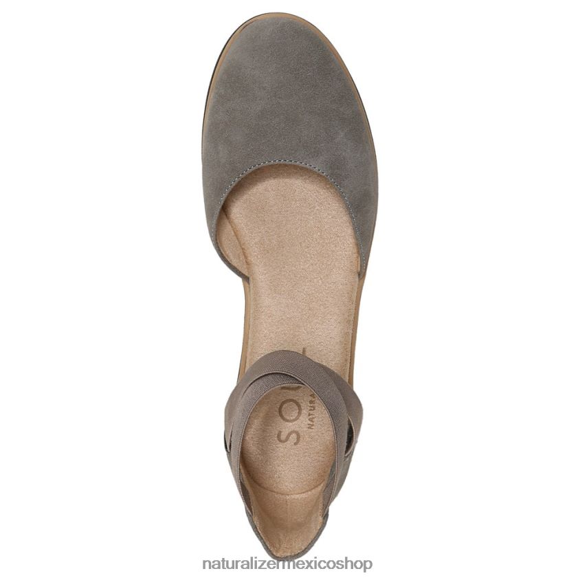 pisos | introducción del alma plana 60D4P0330 Naturalizer mujer nubuck sintético gris