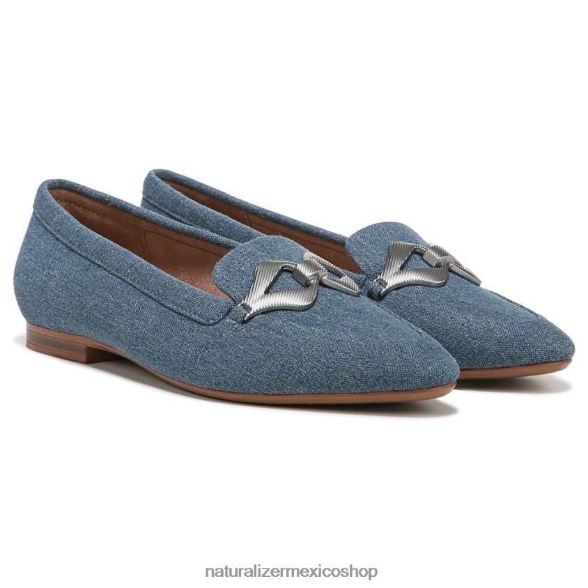 pisos | leala plana 60D4P0326 Naturalizer mujer tela de mezclilla azul