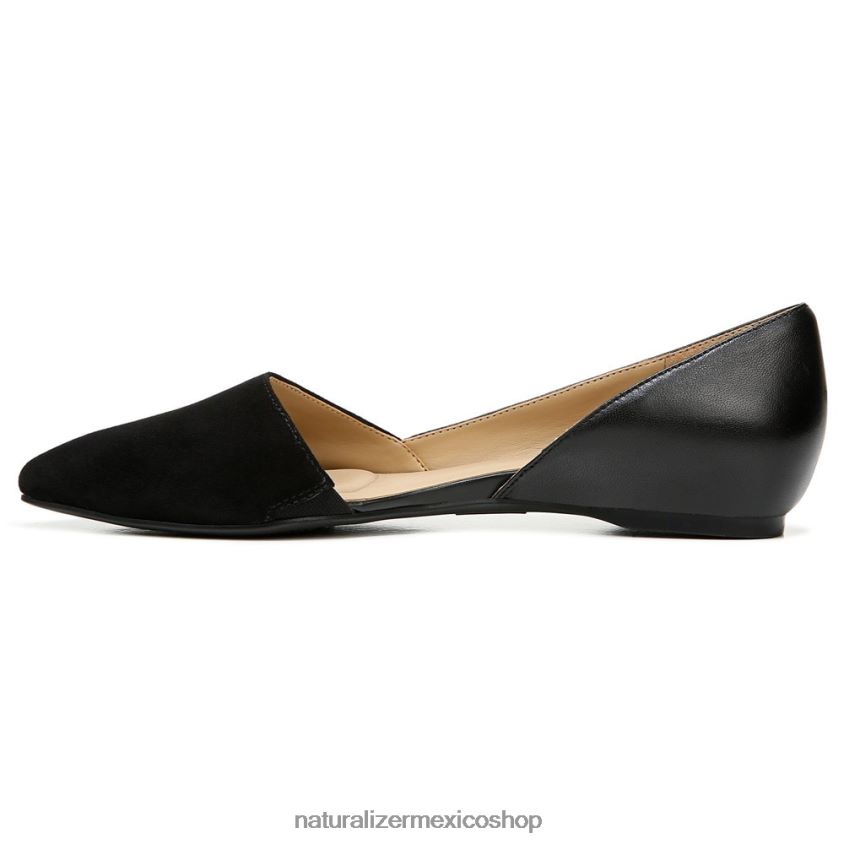 pisos | piso samantha d\'orsay 60D4P0242 Naturalizer mujer cuero negro/gamuza