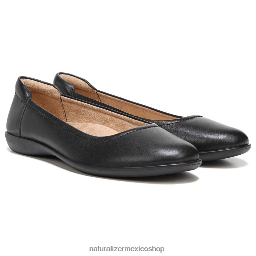 pisos | plana flexible 60D4P0568 Naturalizer mujer cuero negro