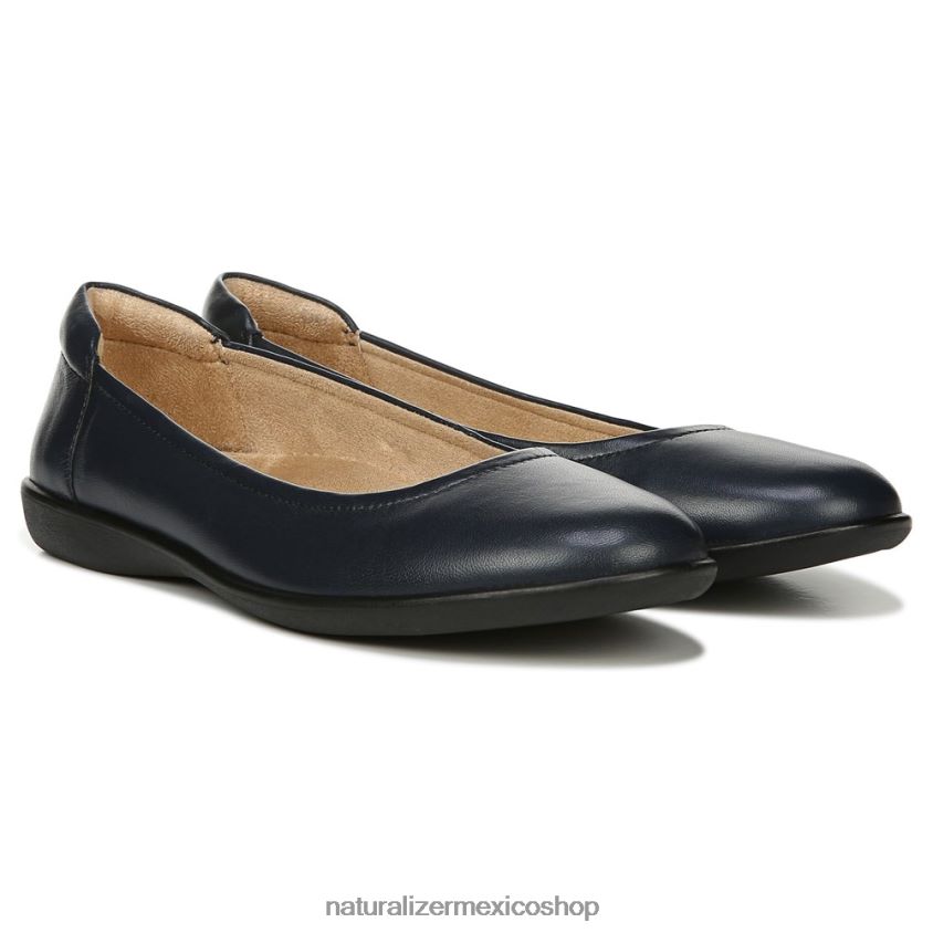 pisos | plana flexible 60D4P0570 Naturalizer mujer cuero azul marino