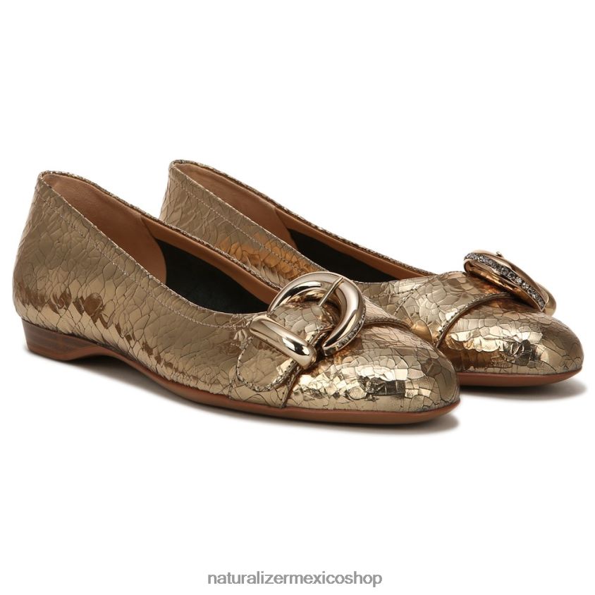 pisos | polly plano 60D4P0533 Naturalizer mujer cuero bronce claro