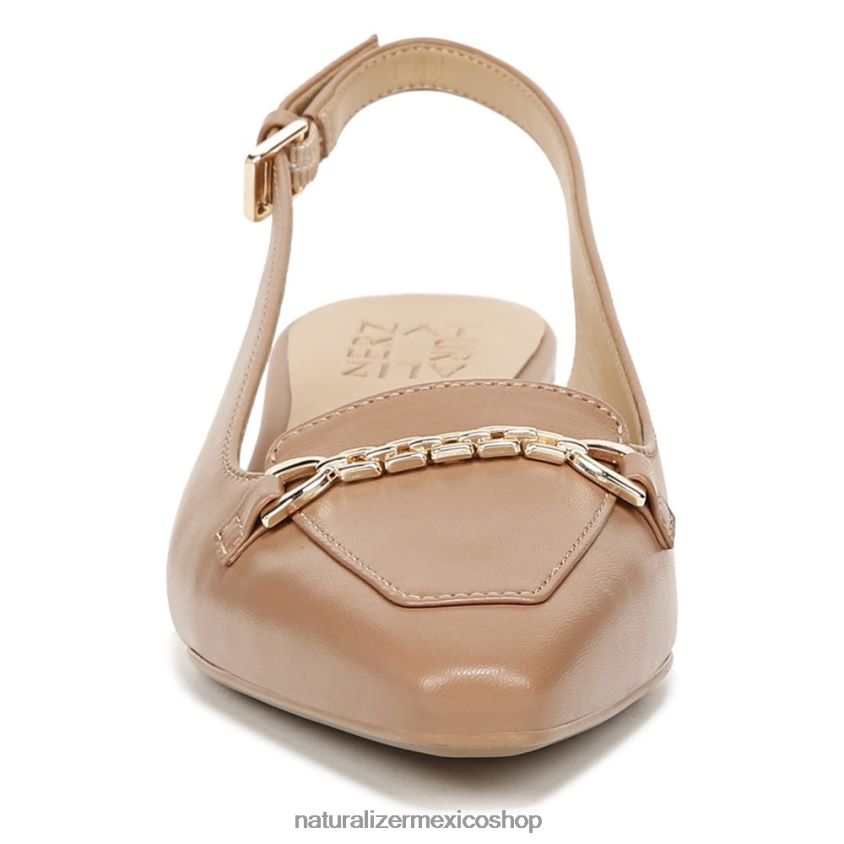 pisos | zapatos planos lindsey con tira trasera 60D4P056 Naturalizer mujer cuero marrón avellana