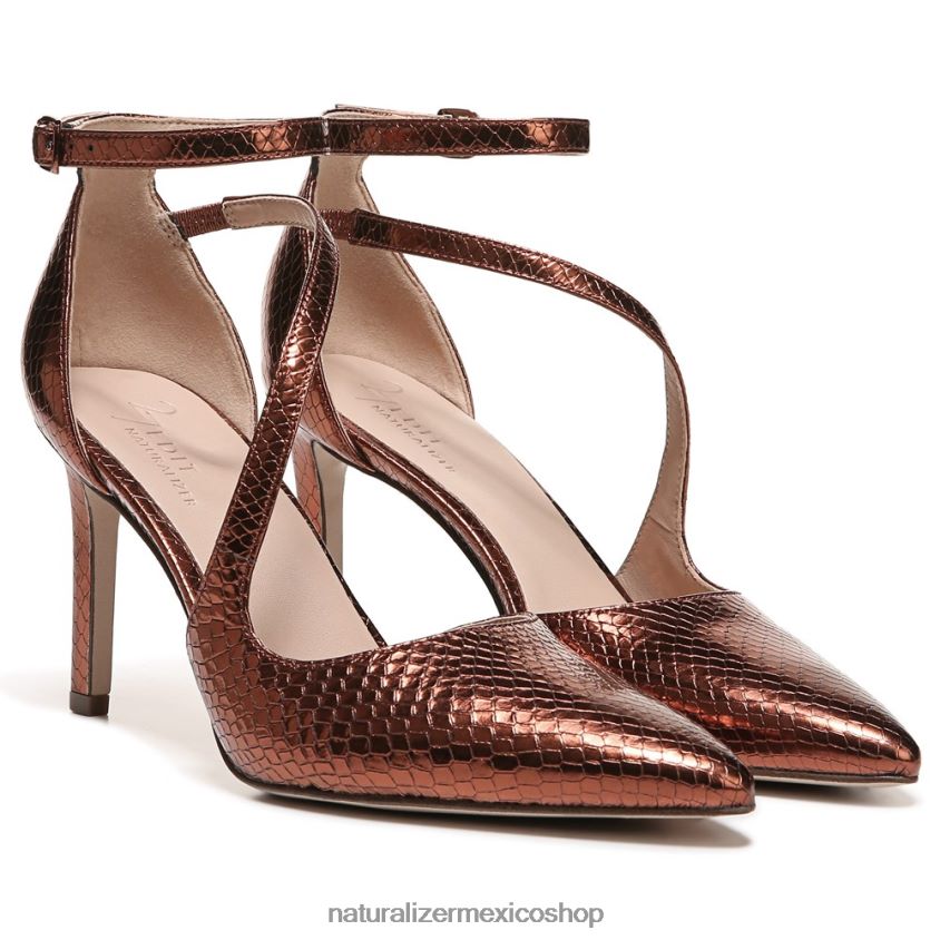 bombas | 27 editar bomba abilyn 60D4P0134 Naturalizer mujer cuero de serpiente de cobre