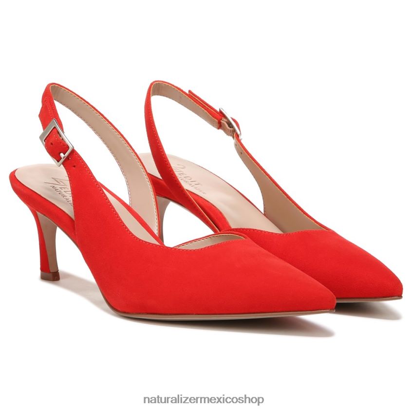bombas | 27 editar bomba felicia 60D4P0143 Naturalizer mujer cuero rojo amapola retro