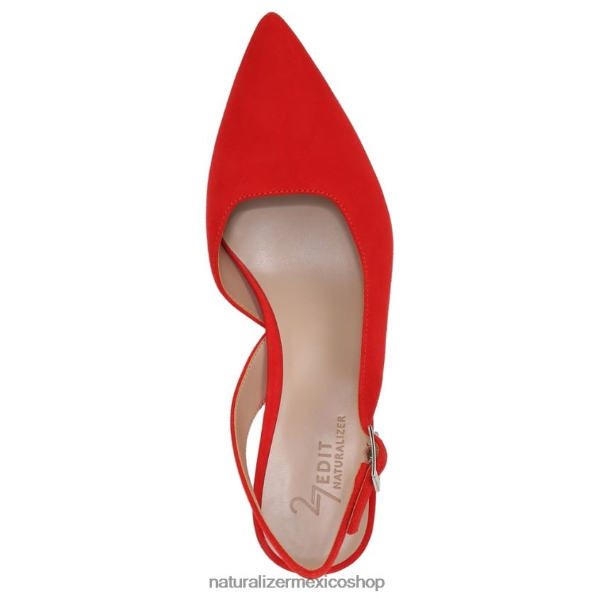 bombas | 27 editar bomba felicia 60D4P0143 Naturalizer mujer cuero rojo amapola retro